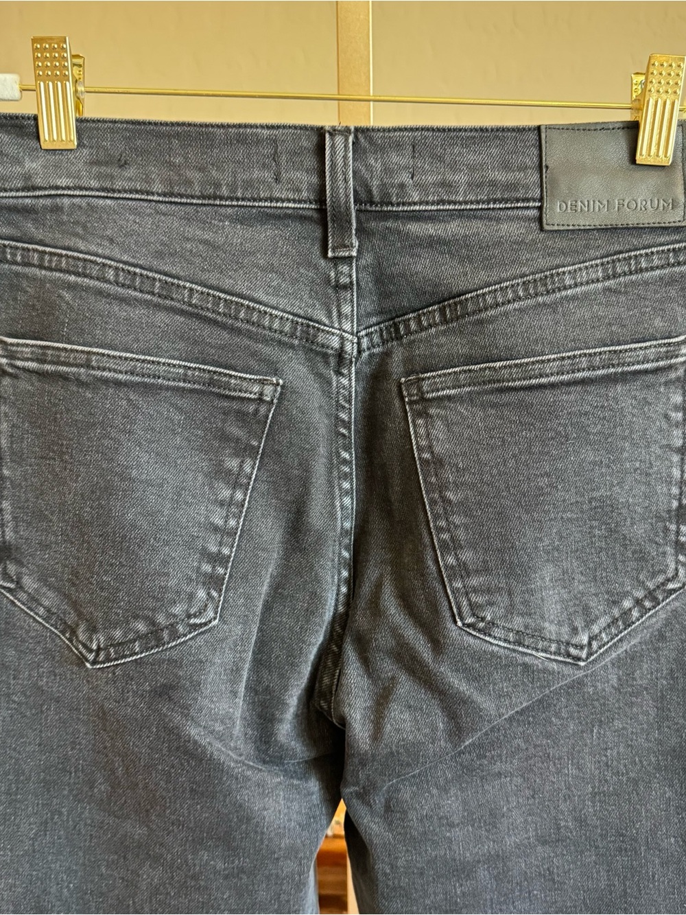 Denim Forum The Arlo High Rise Straight Jeans Black 28x28 - Picture 8 of 15